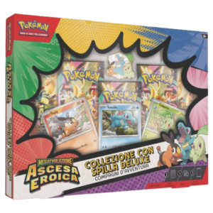 Pokémon Card Game: Megaevoluzione - Ascesa Eroica - Collezione con Spilla Deluxe Compagni D'Avventura (ITA)